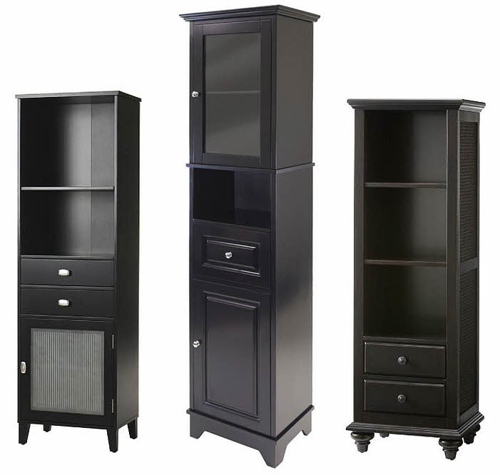 black-wood-linen-tower-cabinet