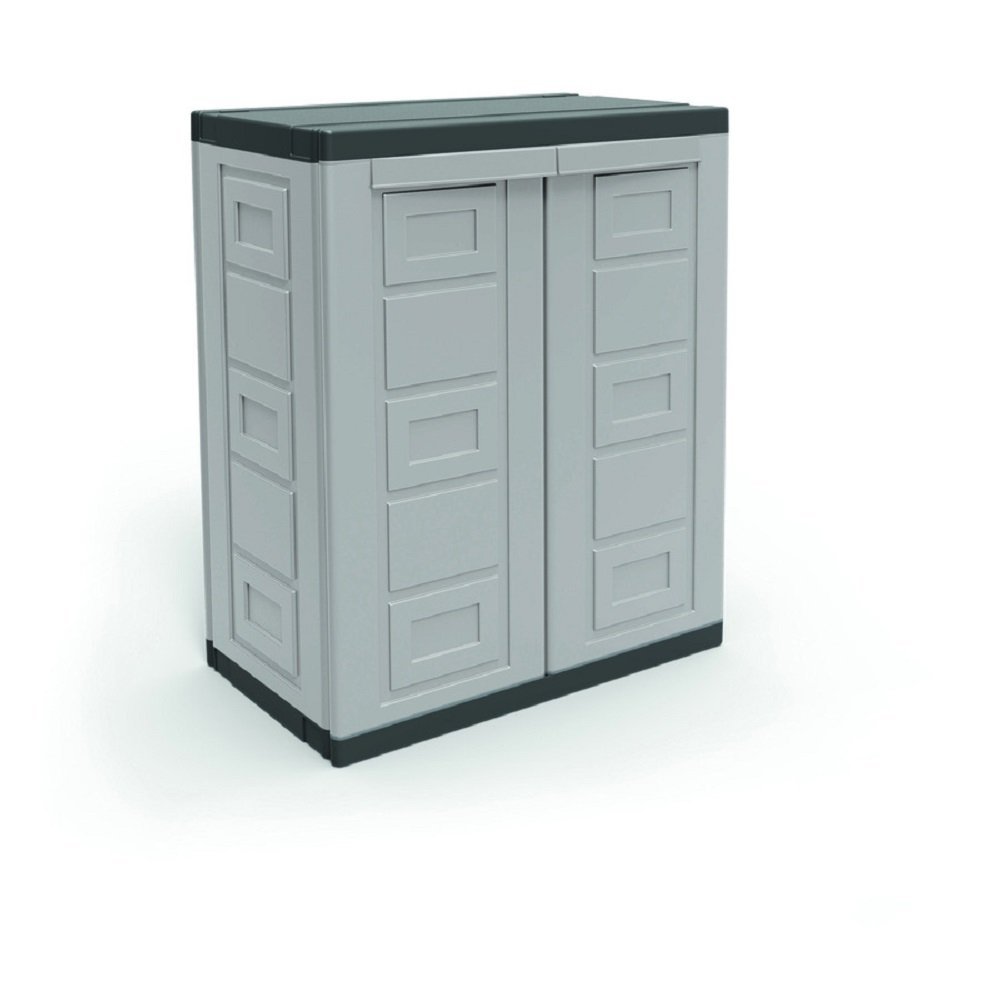 Resin utility storage cabinet